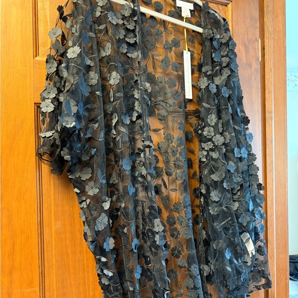 House of Harlow 1960 Black Floral Wrap